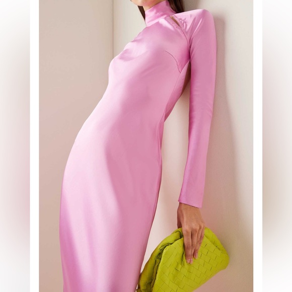 Anna October Audrey High-Neck Satin Dress - Picture 4 of 11